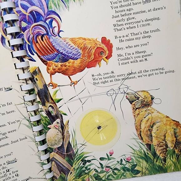Vintage Children's Toys, 70s Fisher Price "Animal Sounds" Talk To Me Record Book - Picture 6 of 9
